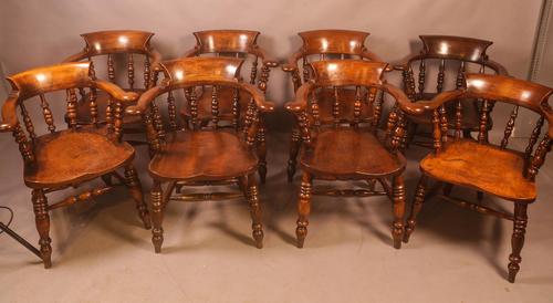 Set of 8 Captains Chairs Ash & Elm (1 of 13)