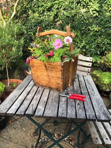 Antique Chinese Square Wooden Well Bucket (1 of 5)