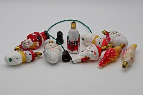 Vintage Figural Christmas Tree Light Bulbs 1930s (1 of 1) Vintage Figural Christmas Tree Light Bulbs 1930s (1 of 1)