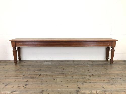 Long Victorian Mahogany Hall Bench (1 of 11) Long Victorian Mahogany Hall Bench (1 of 11)