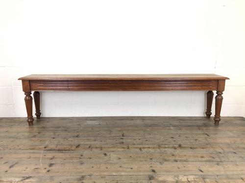 Long Victorian Mahogany Hall Bench (1 of 11)