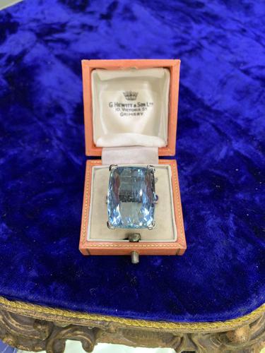 Large Aquamarine & Diamond Ring c.1960 (1 of 8) Large Aquamarine & Diamond Ring c.1960 (1 of 8)
