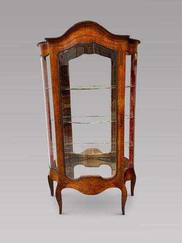 French 19th Century Kingwood Serpentine Vitrine Display Cabinet (1 of 5)