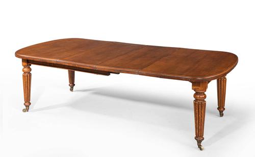 Late Regency Period Mahogany Extending Dining Table with Reeded Decoration (1 of 5) Late Regency Period Mahogany Extending Dining Table with Reeded Decoration (1 of 5)