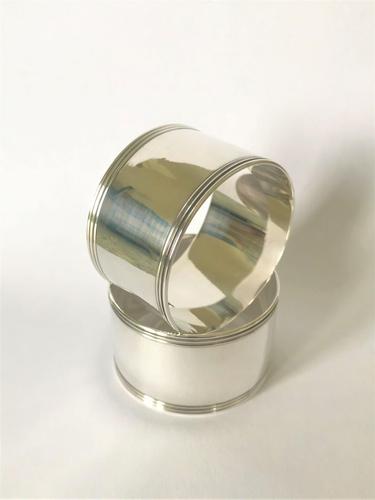 Handsome Pair of Art Deco Silver Plated Napkin Rings (1 of 3) Handsome Pair of Art Deco Silver Plated Napkin Rings (1 of 3)