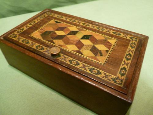 Genuine Tunbridge Ware Box. 100% Original. c1875 (1 of 9)