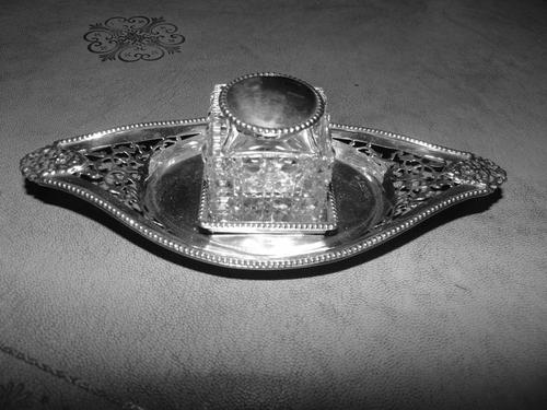 Edwardian Chester silver inkstand 1901 (1 of 8)