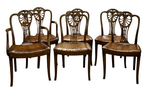 Set of 6 Chairs '4+2 Carvers' (1 of 6) Set of 6 Chairs '4+2 Carvers' (1 of 6)