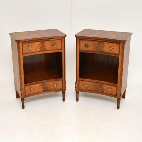 Pair of Antique Regency Style Mahogany Bedside Cabinets (1 of 10)