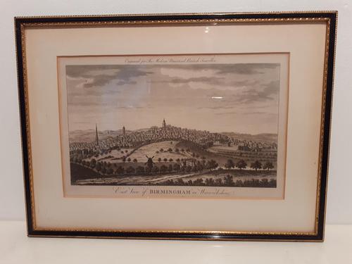 Copper Engraving, East  View of Birmingham, 1780 (1 of 5)