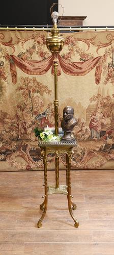 Antique Gilt French Floor Lamp Table (1 of 12)