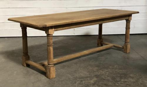 Bleached Oak Farmhouse Dining Table with Extensions (1 of 16) Bleached Oak Farmhouse Dining Table with Extensions (1 of 16)