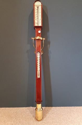 Antique Mahogany Marine Stick Barometer on Gimble (1 of 7)