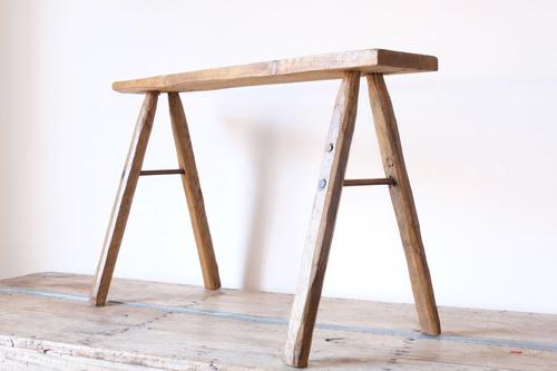 Primitive Built Pine Bench with Spindle Legs (1 of 12)