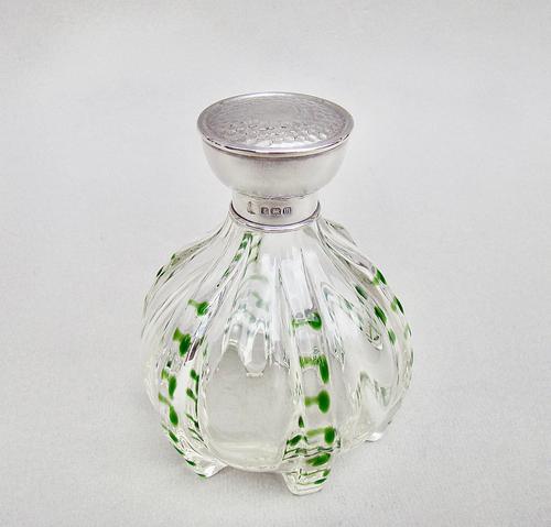 Arts & Craft Silver & Glass Scent Bottle by the Boots Company Birmingham 1911 (1 of 7)