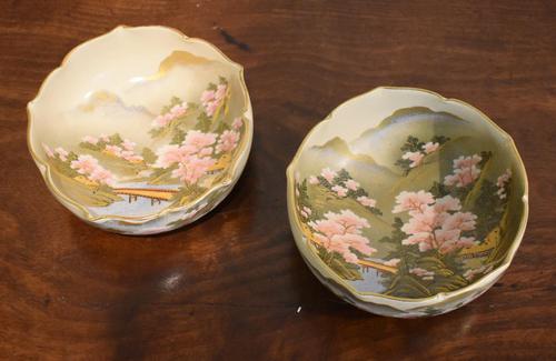Fine Pair of Satsuma Lobed Bowls (1 of 7) Fine Pair of Satsuma Lobed Bowls (1 of 7)