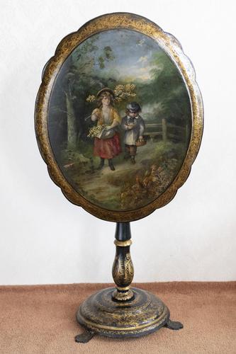 Early 19th Century Hand Painted Papier-mâché Table (1 of 5) Early 19th Century Hand Painted Papier-mâché Table (1 of 5)