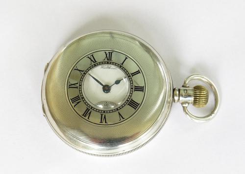 Antique Silver Waltham Traveler Half Hunter Pocket Watch (1 of 6) Antique Silver Waltham Traveler Half Hunter Pocket Watch (1 of 6)