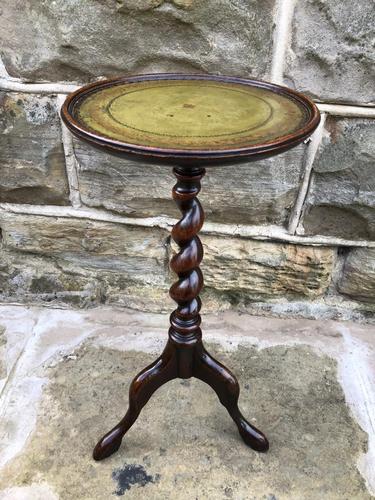 Antique Oak Tripod Wine Table (1 of 4)