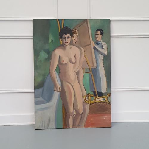 Nude Study Oil Painting c.1950 (1 of 3) Nude Study Oil Painting c.1950 (1 of 3)