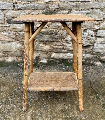Antique Victorian Bamboo & Rattan Occasional Side Table (1 of 9) Antique Victorian Bamboo & Rattan Occasional Side Table (1 of 9)