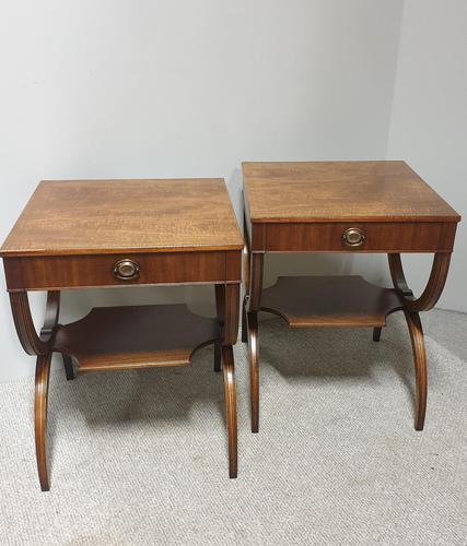 Excellent Pair of Mahogany Side Lamp Tables (1 of 10)