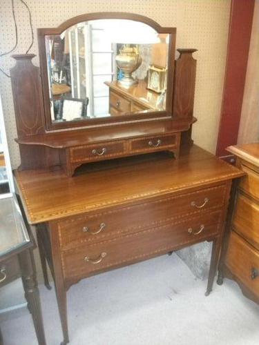 Two Drawer Inlaid Mahogany Dressing Chest (1 of 3)