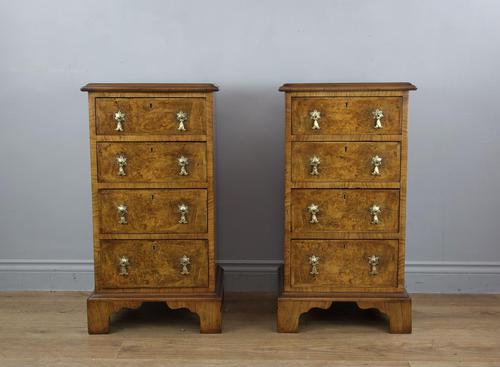 Antique Pair of Burr Walnut Bedside Chests of Drawers (1 of 8) Antique Pair of Burr Walnut Bedside Chests of Drawers (1 of 8)