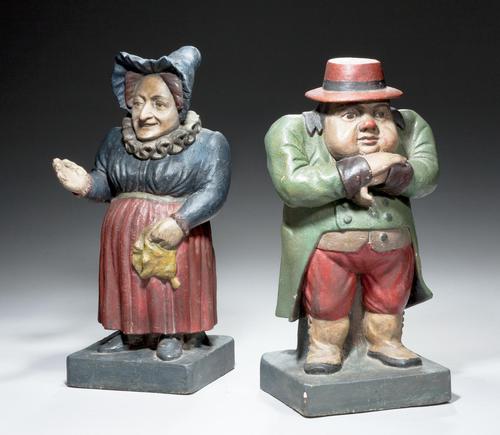 Pair of Mid 19th Century Polychrome Figures (1 of 5) Pair of Mid 19th Century Polychrome Figures (1 of 5)