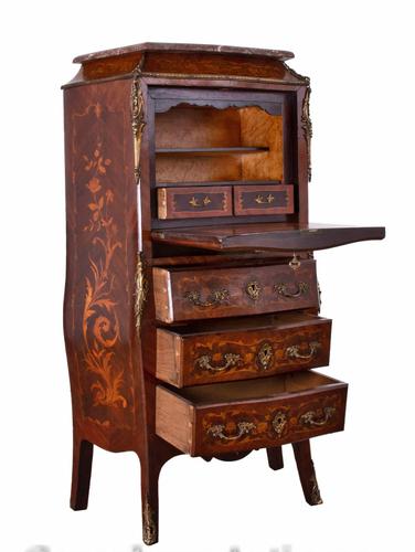 Empire Escritoire Desk - Antique Chest Drawers Inlay 1880 (1 of 6) Empire Escritoire Desk - Antique Chest Drawers Inlay 1880 (1 of 6)