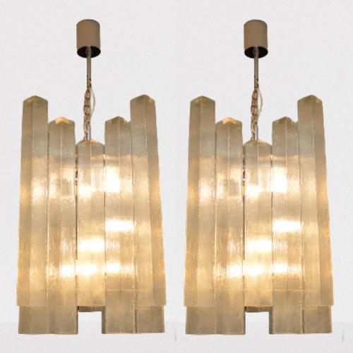 Pair of Large Vintage 1960’s Glass Chandeliers by Doria Leuchten (1 of 11) Pair of Large Vintage 1960’s Glass Chandeliers by Doria Leuchten (1 of 11)