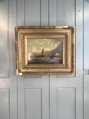Antique Victorian marine seascape oil painting (1 of 2) (1 of 10) Antique Victorian marine seascape oil painting (1 of 2) (1 of 10)