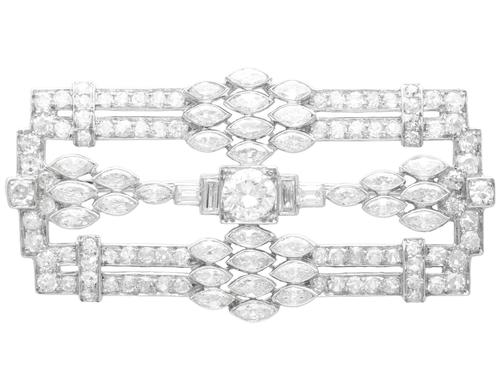 4.90ct Diamond & Platinum Brooch - Art Deco c.1925 (1 of 9) 4.90ct Diamond & Platinum Brooch - Art Deco c.1925 (1 of 9)