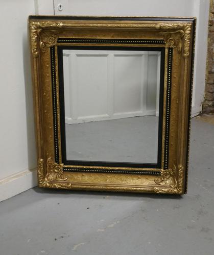 Rectangular Gilt and Black Rococo Wall Mirror (1 of 6)