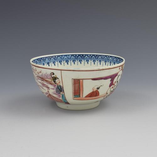 First Period Worcester Porcelain Boy In The Window Slop Bowl (1 of 8)