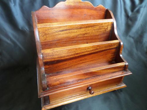 Edwardian Mahogany Desk Organiser / Letter / Bills Rack (1 of 6)