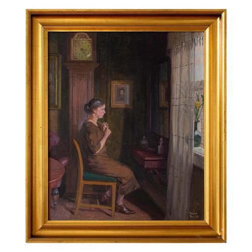 Robert Panitsch, Interior Scene with Pensive Woman (1 of 10)