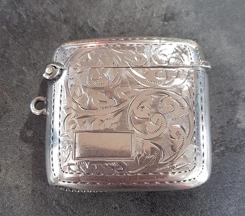 Sterling Silver Vesta Case - 1925 (1 of 4) Sterling Silver Vesta Case - 1925 (1 of 4)