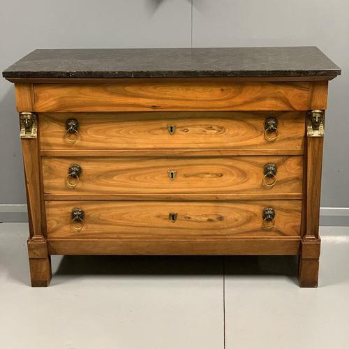 French Empire Commode with Marble Top (1 of 12) French Empire Commode with Marble Top (1 of 12)