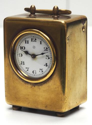 Antique Travelling Miniature Carriage Clock – Wonderful Dial Alarm Feature by Junghans (1 of 6)