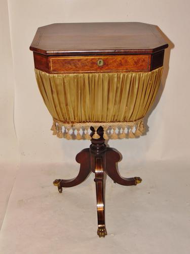 Regency Rosewood & Brass Inlaid Work Table (1 of 9) Regency Rosewood & Brass Inlaid Work Table (1 of 9)