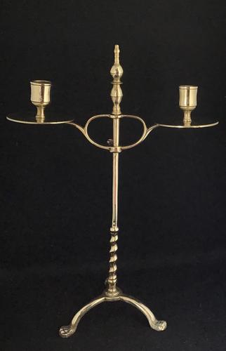 Arts & Crafts Brass Adjustable Students Two Branch Candelabra (1 of 4) Arts & Crafts Brass Adjustable Students Two Branch Candelabra (1 of 4)