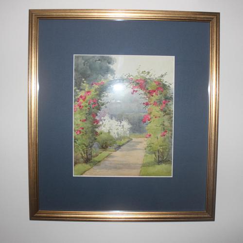 Antique Original Watercolour - Rose Arch - Mary Sophia Godlee '1860-1932' (1 of 5) Antique Original Watercolour - Rose Arch - Mary Sophia Godlee '1860-1932' (1 of 5)