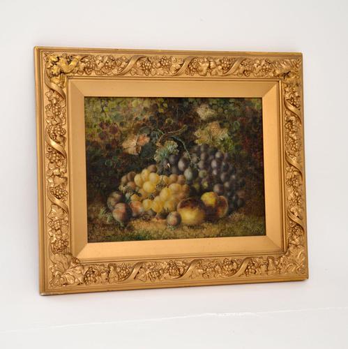 Antique Still Life Oil Painting in a Giltwood Frame (1 of 12)