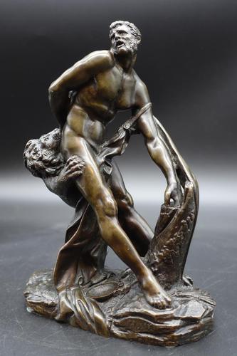 Late 19th Century Bronze of Milo of Croton by Puget (1 of 5) Late 19th Century Bronze of Milo of Croton by Puget (1 of 5)