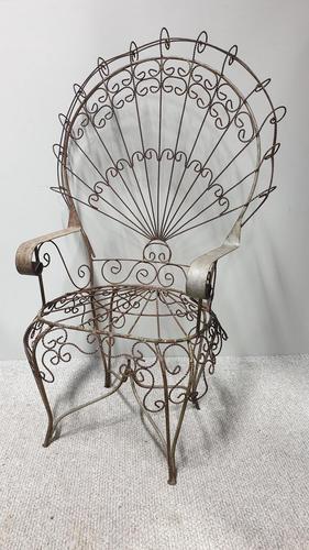 Superb Wrought Iron Peacock Chair by 'salterini' (1 of 7) Superb Wrought Iron Peacock Chair by 'salterini' (1 of 7)
