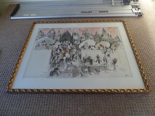 William Papas "Varanasi, India " Mixed Media Painting 1970's - 5 of 6 Listed (1 of 6) William Papas "Varanasi, India " Mixed Media Painting 1970's - 5 of 6 Listed (1 of 6)