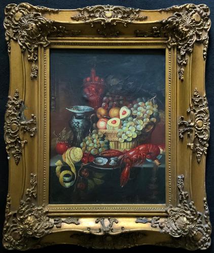 Fine Early 20thc Antique Still Life Oil Painting - Fruit & Shellfish - Minor TLC (1 of 14) Fine Early 20thc Antique Still Life Oil Painting - Fruit & Shellfish - Minor TLC (1 of 14)