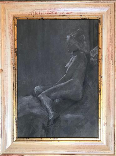 Original pastel 'Girl in a black choker' by Dennis Gilbert NEAC. B.1922. From a studio collection (1 of 2) Original pastel 'Girl in a black choker' by Dennis Gilbert NEAC. B.1922. From a studio collection (1 of 2)