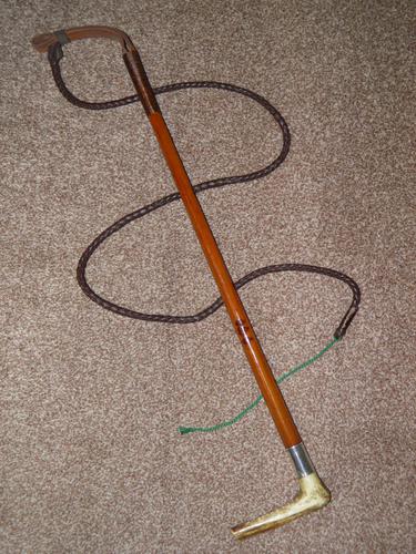 Victorian Hallmarked 1889 Silver Gents Malacca Cane Hunt Whip W/Leather Thong (1 of 11) Victorian Hallmarked 1889 Silver Gents Malacca Cane Hunt Whip W/Leather Thong (1 of 11)
